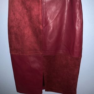 Red pencil skirt